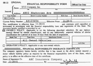 What SR22 Filing Does