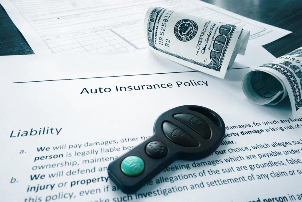 Cash and auto insurance policy.